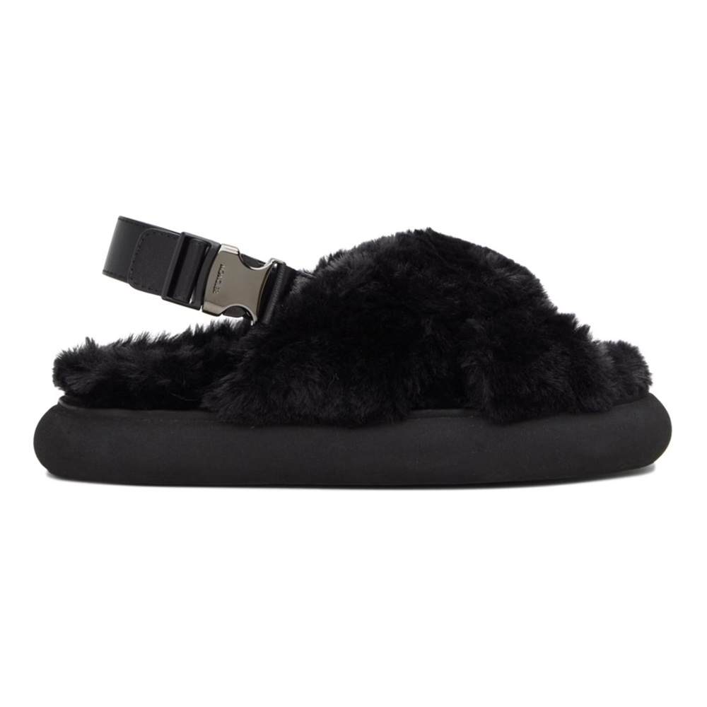 MONCLER
Black Solarisse Faux-Fur Sandals